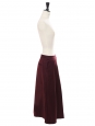 Jupe-culotte taille haute en laine rouge bordeaux Taille 36
