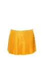 Saffron yellow taffeta pleated mini skirt Retail price €400 Size 38