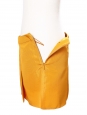 Mini jupe plissée en taffetas jaune safran Px boutique 400€ Taille 38