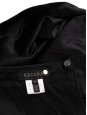 High waist black silk satin pencil skirt Retail price €400 Size 36