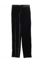 Pantalon droit en velours moiré noir Prix boutique 200€ Taille 34/36