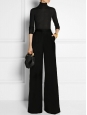 High waist wide-leg black satin pants Retail price €540 Size 36