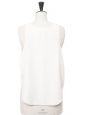 ICONIC Ivory white silk crepe tank top Retail price €390 Size 36
