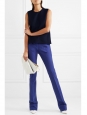 Pantalon droit slim fit en crêpe de laine bleu foncé Prix boutique 480€ Taille 34