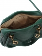 Empire green grained leather PARATY medium cross body bag Retail price €1450