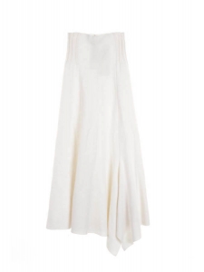 Jupe POETIC longue taille haute en laine blanc ivoire Prix boutique 460€ Taille 36