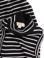 Robe marinière en maille à rayures noir et blanche sans manche col montant sans manche Taille 34