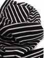Robe marinière en maille à rayures noir et blanche sans manche col montant sans manche Taille 34