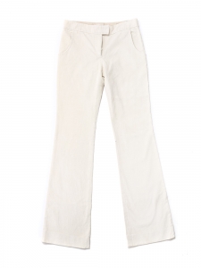 Pantalon flared en velours côtelé blanc crème Prix boutique 350€ Taille 36