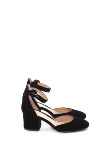CAMILLE black velvet pumps with ankle strap and 6cm heel Retail price €685 Size 36.5