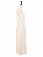 Jupe longueur midi en soie plissée blanc rosé Prix boutique 2000€ Taille 36/38