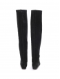 Flat black suede leather over the knee boots Retail price €1040 Size 37