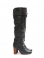 Paddington dark grey green leather heel boots Retail price €700 Size 37