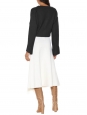 Poetic drape ivory white wool blend high waist maxi skirt Retail price €460 Size 36