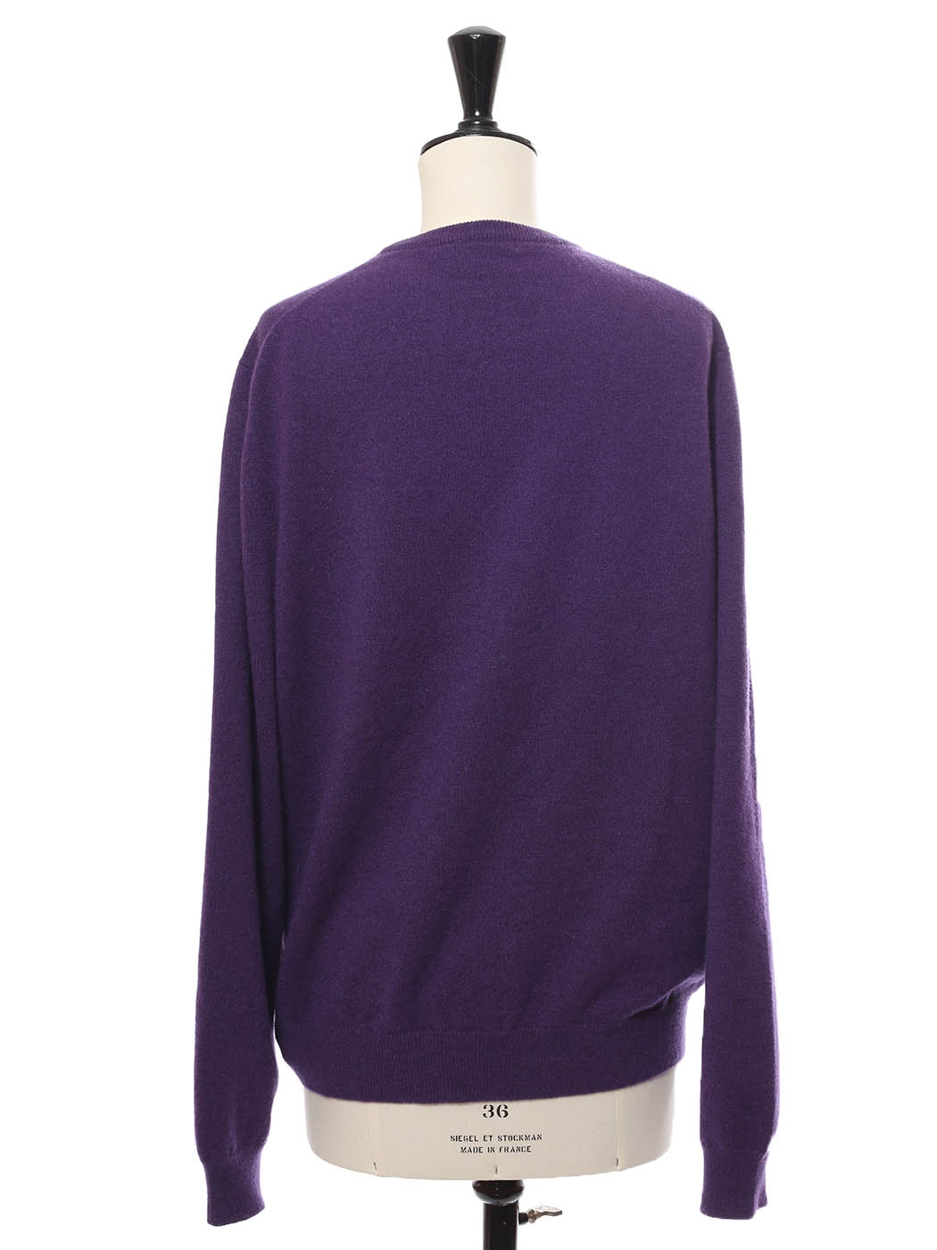 Louise Paris - MALO Dark purple cashmere round neck sweater Retail ...