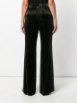 Dark green velvet fluid wide leg pants Retail price €415 Size 38