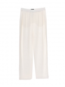 White crepe fluid wide leg pants Retail price €850 Size 38