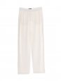 White crepe fluid wide leg pants Retail price €850 Size 38