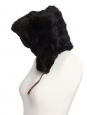 Dark brown fur chapka hat Size S / 56
