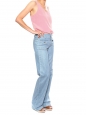 Light denim blue wide-leg flare jeans Retail price €220 Size 36
