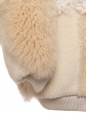 Manteau shearling en agneau de mongolie beige rosé et camel Prix boutique 5750€ Taille 40 à 44