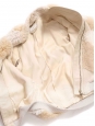 Manteau shearling en agneau de mongolie beige rosé et camel Prix boutique 5750€ Taille 40 à 44