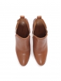 PIPER Tan leather heeled ankle boots Retail price €640 NEW Size 37.5