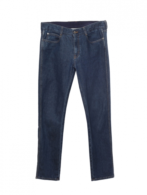 Mid waist skinny boyfriend dark blue jeans Retail price €370 Size 29