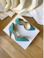 LIZ 100 Emerald green suede stiletto heel pumps Retail price €575 Size 36