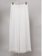 Pantalon taille haute évasé en crêpe blanc Prix boutique 2500€ Taille 36