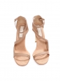Sandales à talon stiletto et bride cheville en faux cuir eco-friendly nude rosé Prix boutique 660€ Taille 39,5