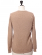 Camel brown cashmere V-neck sweater Retail price €240 Size M