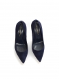 Escarpins en suède bleu marine talon stiletto bout pointu Prix boutique 560€ Taille 36,5