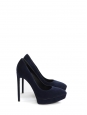 Escarpins THE JANIS plateforme et talon stiletto en suede bleu marine Prix boutique 560€ Taille 36