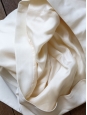 Robe de cocktail bustier drapée en soie blanche Px boutique 1435€ Taille 38