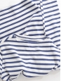 Long sleeves white and blue cotton breton top Size XXS