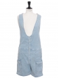 Light blue corduroy playsuit with large straps Size 36