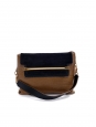 CLARE Medium navy blue, duck blue and burgundy red leather shoulder bag Retail price €2250