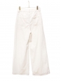High waist wide leg ecru wight corduroy pants Retail price $330 Size 38