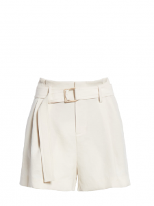 High waist shorts with ivory pampa belt Retail price $195 Size 38