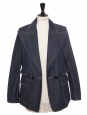 Dark blue raw denim blazer jacket Retail price €1500 Size 38 to 40