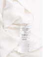 Robe asymétrique sans manche col rond en cady blanc Prix boutique $995 Taille 36
