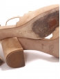 LAUREN Nude beige suede leather scallop-edged d'Orsay pumps NEW Retail price $695 Size 39