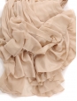 Robe bustier longue en mousseline de soie rose pâle Px boutique 750€ Taille 38