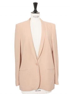 ELLIOT classic powder pink crepe blazer jacket Retail price $1095 Size 38