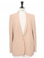 Veste blazer ELLIOT classique en crêpe rose pâle Px boutique $1095 Taille 38