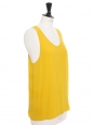 ICONIC Yellow bright silk crepe tank top Retail price €390 Size 36