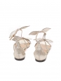 Mike gold silver leather knotted bow flat sandals Retail price €540 Size 37