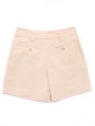 Powder pink raw silk high waisted shorts NEW Retail price €550 Size 40