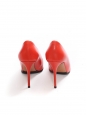 Stiletto heel pointed toe bright red red leather pumps Retail price $600 Size 37